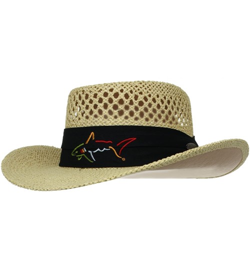 Greg Norman Men's Straw Hat, Tour Authentic Performance Pro Cap ...